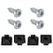 Custom Accessories Custom Accessories Black/Silver Metal/Nylon License Plate Fasteners 93323 - alternate 2